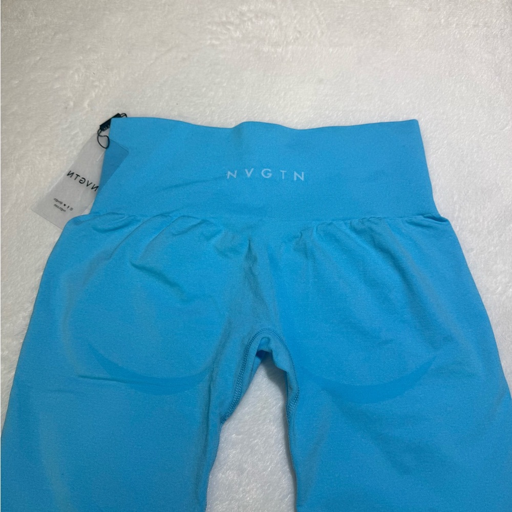 NVGTN Vibrant Sky Blue Leggings - Picture 6 of 7